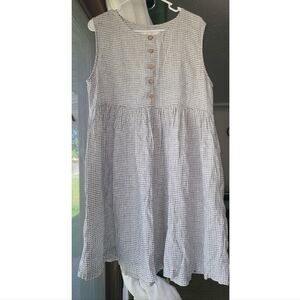 notPERFECTLINEN White Ruffled Tiered Midi Sundress